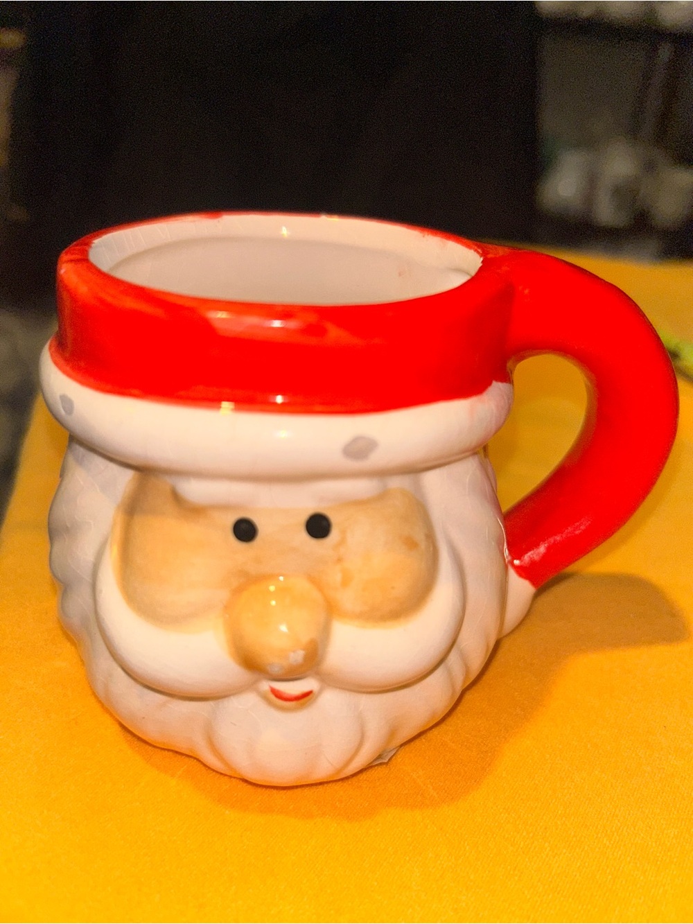 Vintage Royal Norfolk Christmas Santa Mug 1970s Crazing Flaws